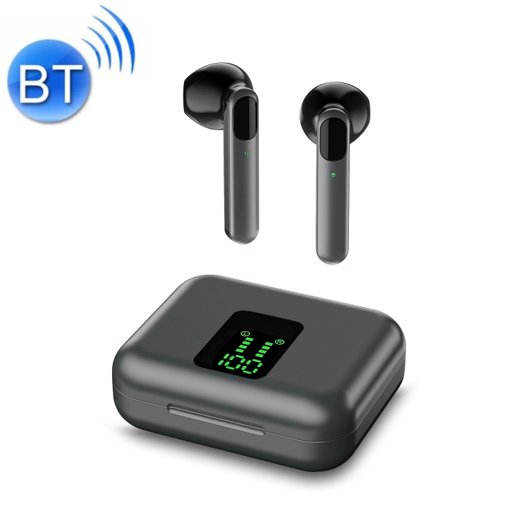 

X40 LED Digital Display Long Battery Life Sports Bluetooth Earphones(Gray)