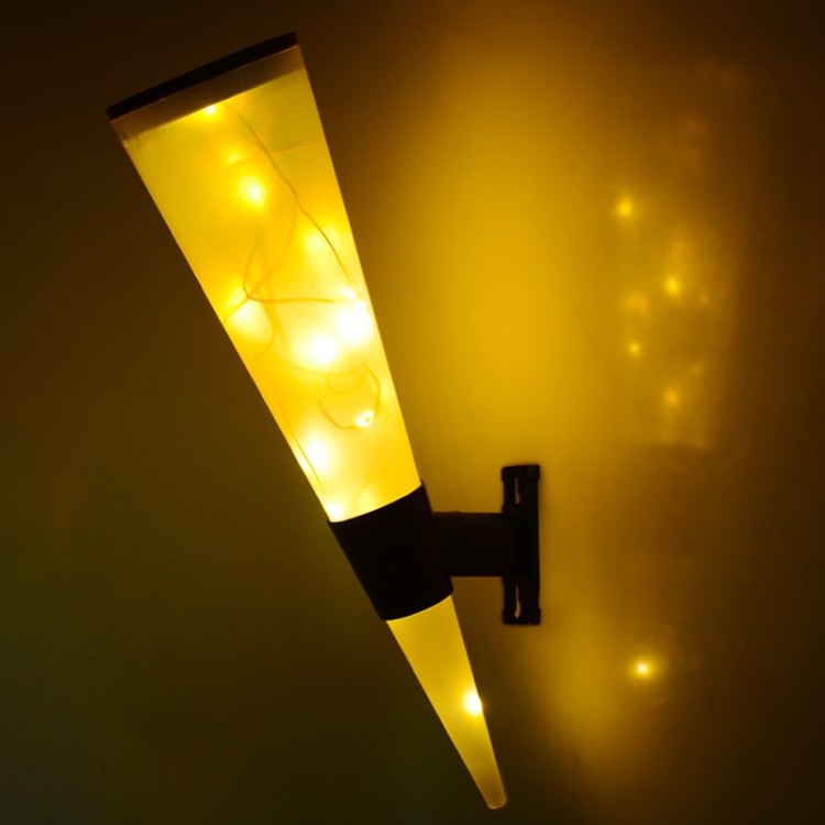 

N231 Circular Cone Solar Wall Lamp Outdoor Garden Landscape Light, Style: String Lights