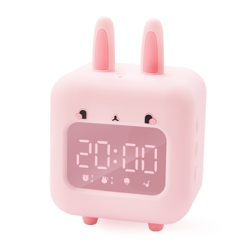 

C2106 Naughty Rabbit Music Children Smart Alarm Clock(Pink)