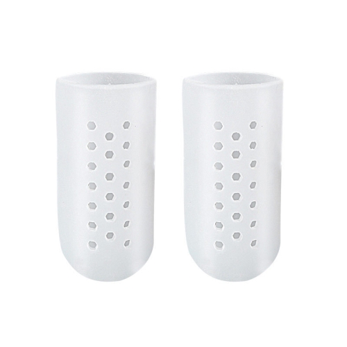 

10 Pairs With Hole Toe Set High Heels Anti-Wear Anti-Pain Toe Protective Cover, Size: S(White)