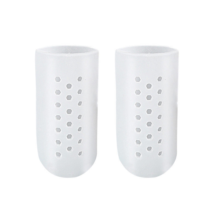 

10 Pairs With Hole Toe Set High Heels Anti-Wear Anti-Pain Toe Protective Cover, Size: L(White)