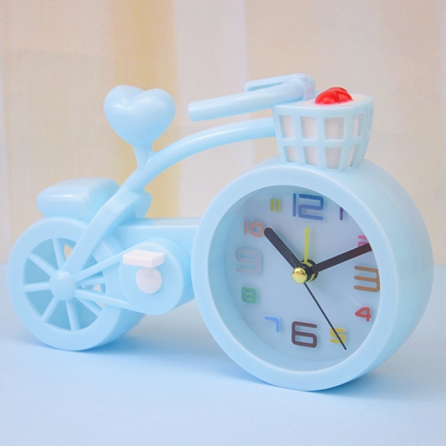 

2 PCS Bicycle-shaped Desktop Alarm Clock Student Gifts(Light Blue)