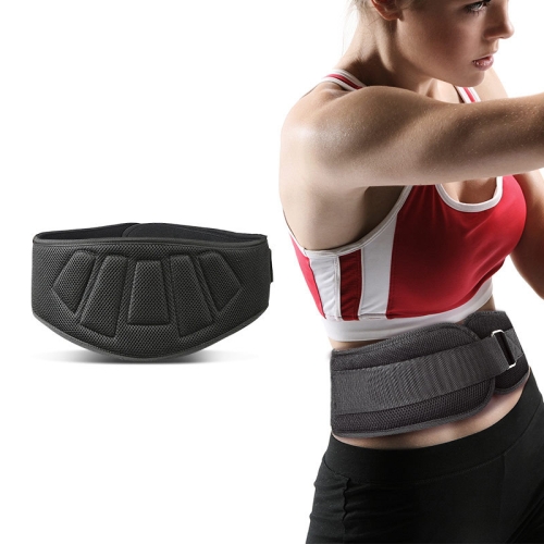 

Sports Waist Support Squat Weightlifting Training Belt, Size: M(Black)