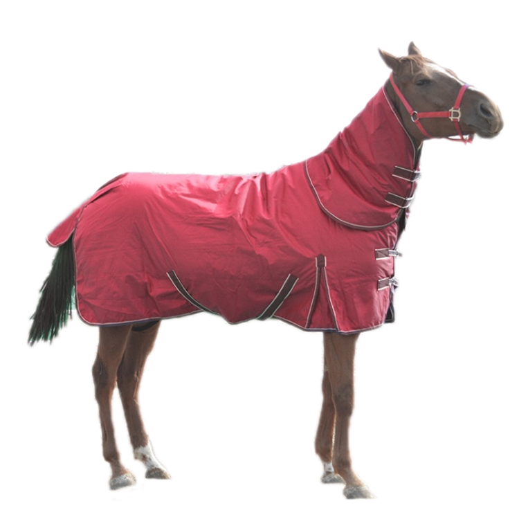 

Winter Plus Cotton Comfortable And Warm Horse Jersey With Bib, Specification: 125cm (Wine Red)