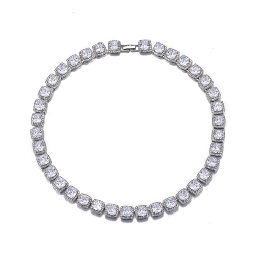 

NL101 Street Hip Hop Necklace, Size: 20 Inches (White Gold)