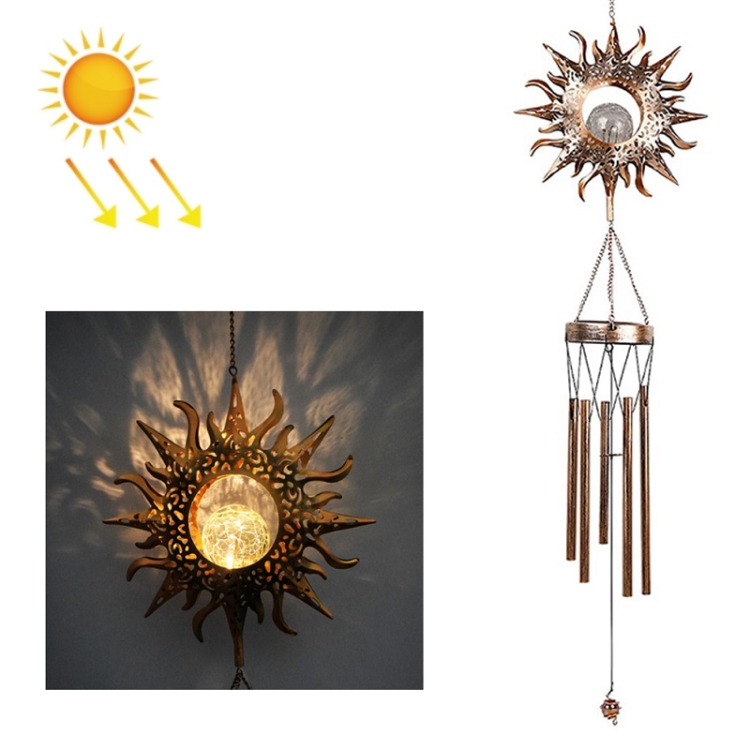 

Solar Suspending Iron Wind Chime Lamp(Sun)