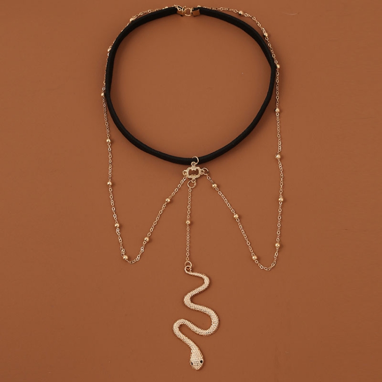 

2 PCS BT192-1 Elastic Snake Long Anklet Body Chain Accessories(Gold)