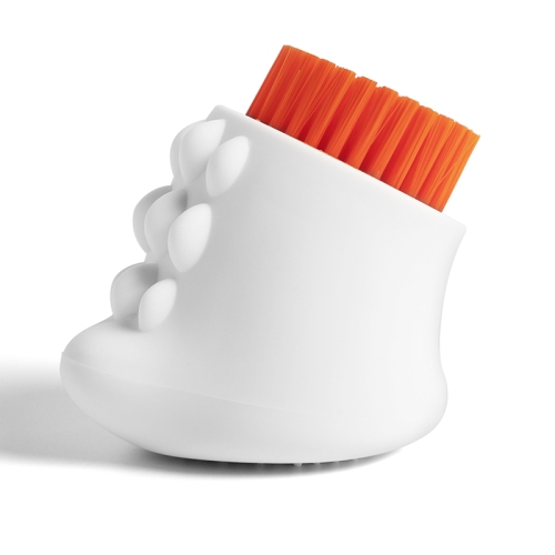 

QJ06 Dinosaur Three-Sided Silicone Washing Brush(White)