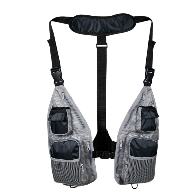 

Breathable Oxford Cloth Fishing Vest(Black Gray)