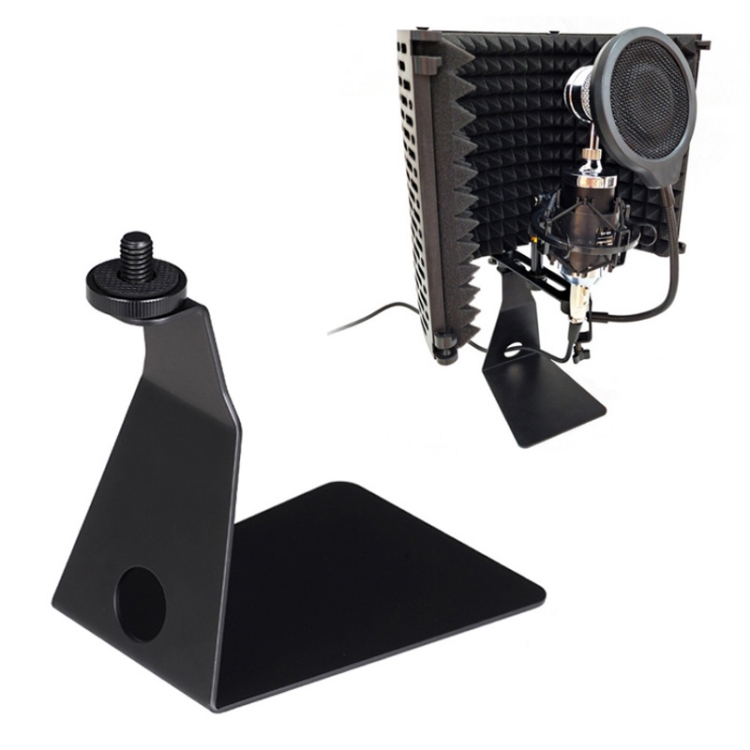 

TEYUN L-Shaped Iron Triangle Metal Microphone Stand(Black)