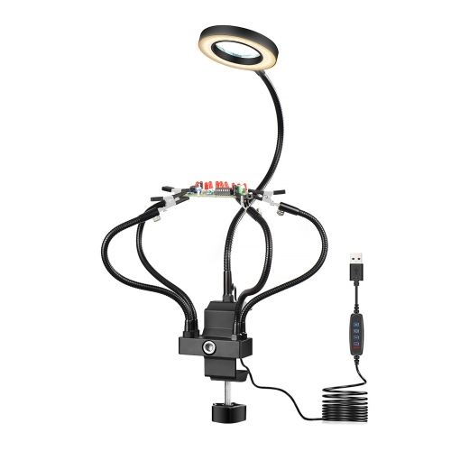 

LED Lamp Magnifying Glass 360-Degree Adjustable Welding Table(T-SS5L-BK9)