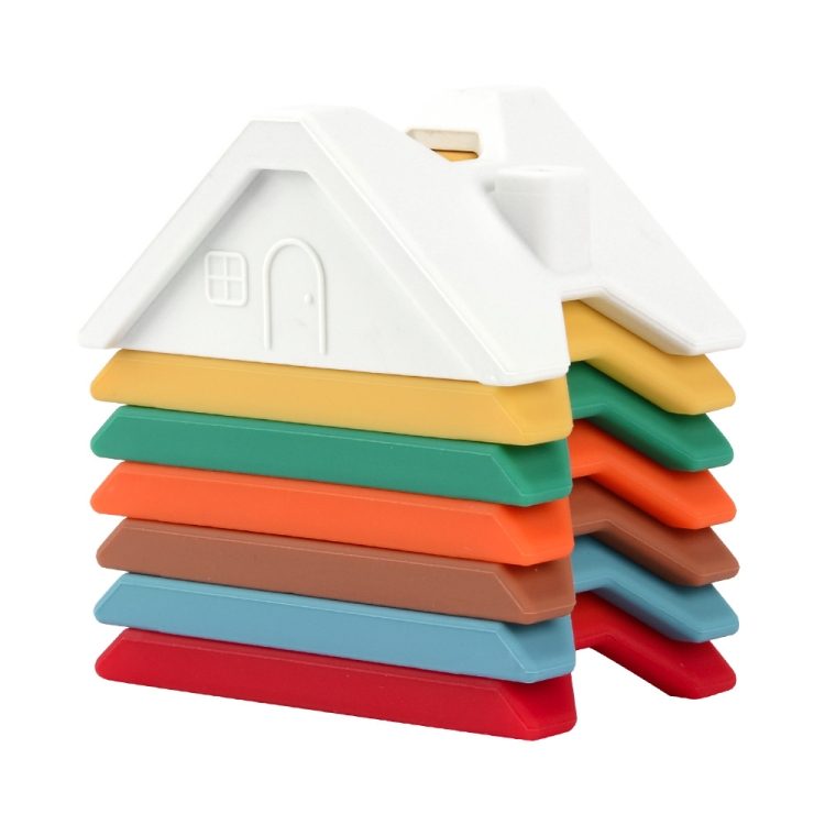 

Silicone Stacking Building Blocks Children Toys(White)