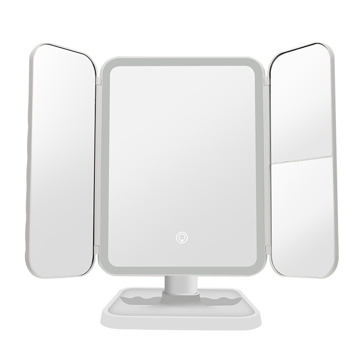 

430 Three-Sided Folding LED Makeup Mirror Table Lamp Plug-in Style