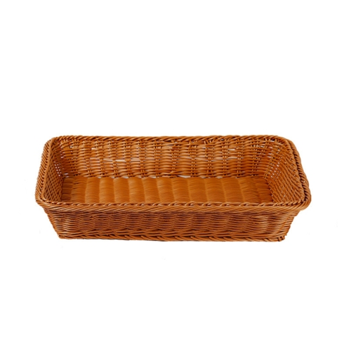 

A1744 Rattan Basket Food Fruit Storage Basket Rectangular Fruit Plate, Size: Small