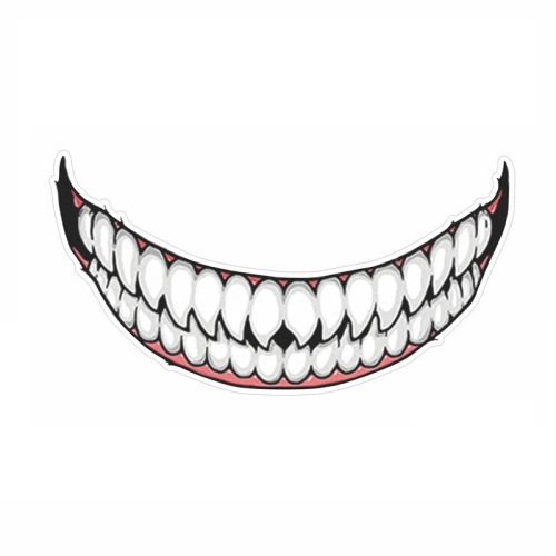 

5 PCS J06 Motorcycle Helmet Sticker Small Teeth