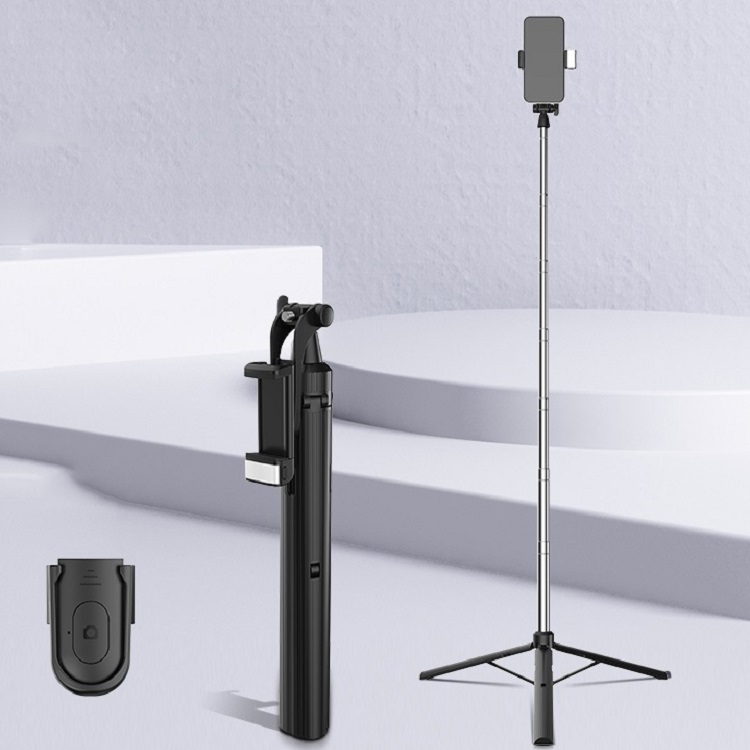 

CYKE Folding Telescopic Mobile Phone Broadcast Stand Tripod, Specification: A31E-1.6m (With Light)