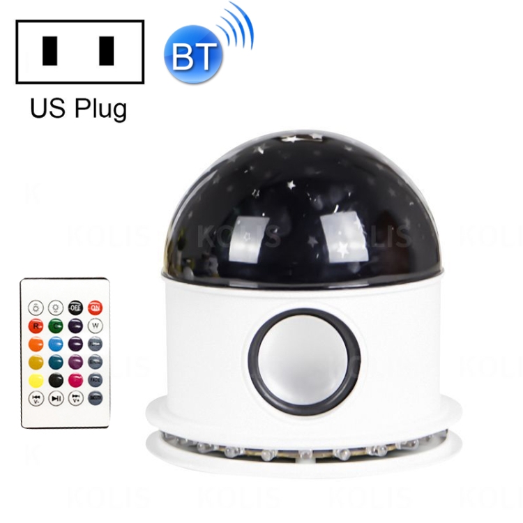 

Bluetooth Music Starry Sky LED Projection Lamp, Spec: Remote Control-US Plug