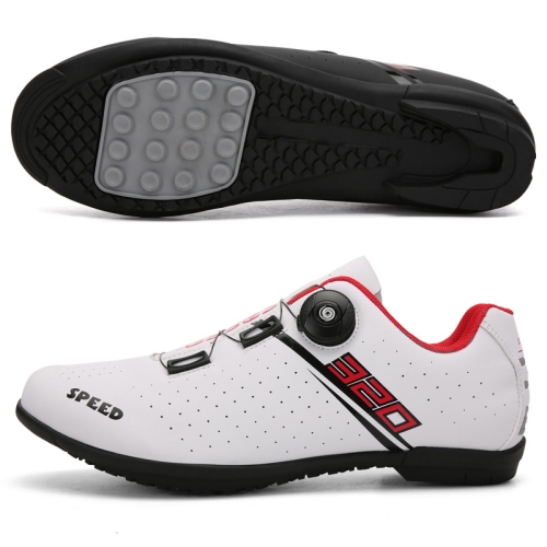 

L88 Bicycle Road Riding Power-Assisted Hard-Soled Shoes, Size: 39(Rubber-White)