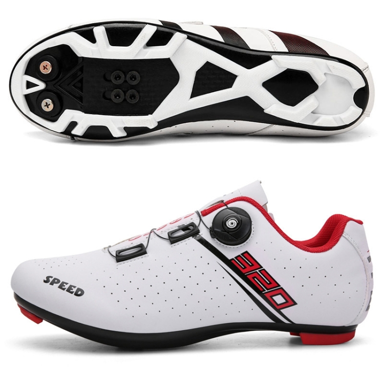 

L88 Bicycle Road Riding Power-Assisted Hard-Soled Shoes, Size: 45(Mountain-White)