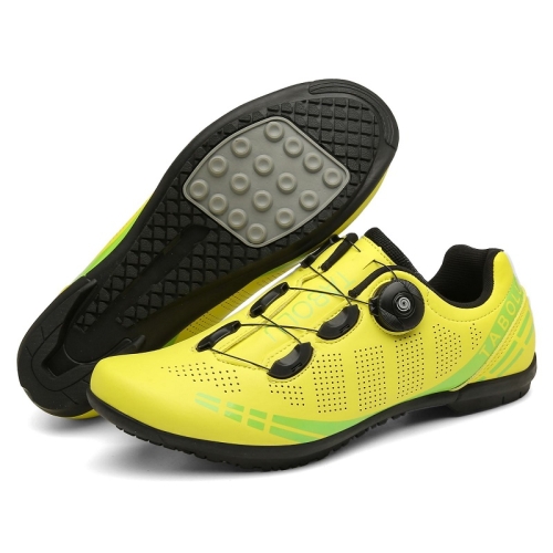 

T27 Cycling Breathable Power-Assisted Mountain Bicycle Shoes, Size: 42(Rubber-Yellow)