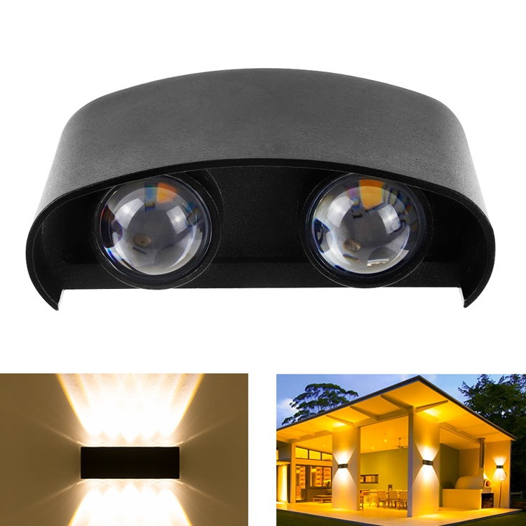 

4 LEDs Garden Aluminum Double Head Wall Light(Warm White Light)