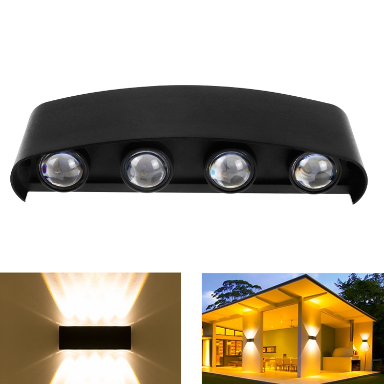 

8 LEDs Garden Aluminum Double Head Wall Light(Warm White Light)