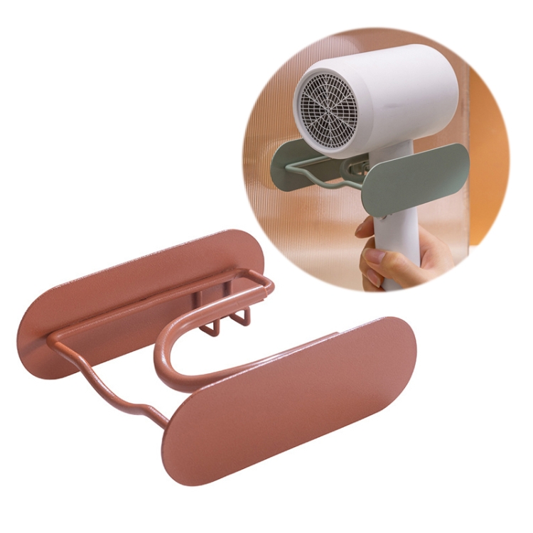 

Bathroom Hair Dryer No Punching Iron Hanger(Brown)