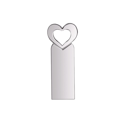 

Zshqu2 Heart-Shaped USB 2.0 High Speed Metal USB Flash Drives, Capacity: 4GB(White)