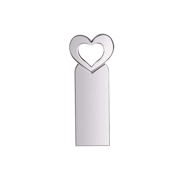 

Zshqu2 Heart-Shaped USB 2.0 High Speed Metal USB Flash Drives, Capacity: 64GB(White)