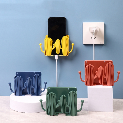 

10 PCS Cactus Wall-Mounted Bedside Mobile Phone Charging Stand Bracket, Random Color Delivery