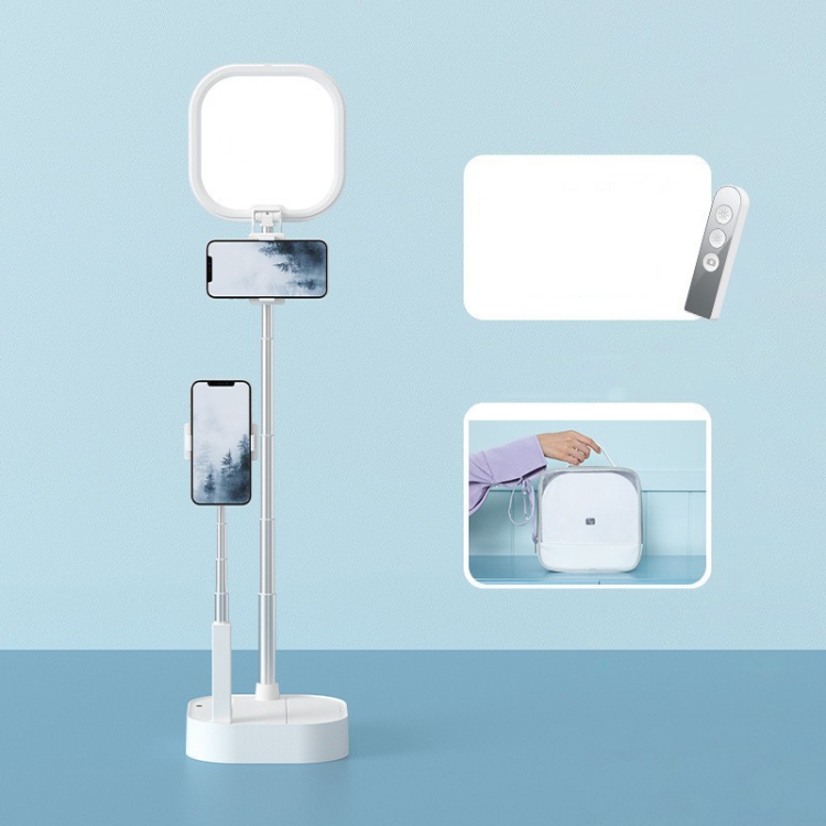 

V8 Dual-Camera 360-Degree Rotating Light-Filling Live Stand, Spec: Holder + Remote + Storage Bag