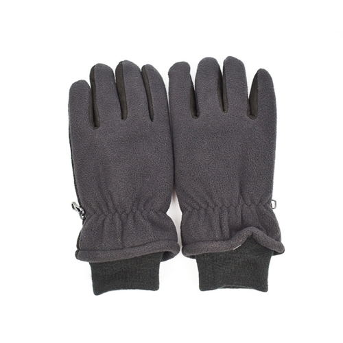 

JJ-BN5008 Deerskin Polar Fleece Cold Protection Warm Ski Gloves, Size: XL(Black)