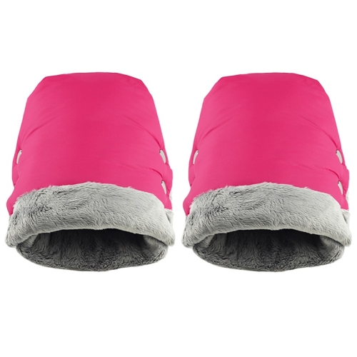 

Baby Stroller Armrest Waterproof Warm Gloves(Pink)