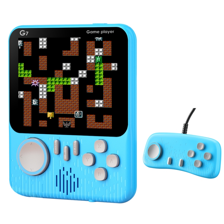 

G7 3.5 inch Ultra-thin Handheld Game Console Built-in 666 Games, Style: Double (Blue)