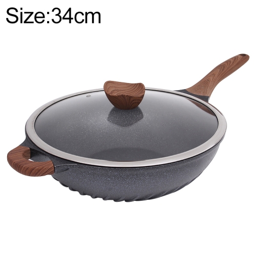 

Wanjiachu Maifan Stone Wok Die-cast Frying Home Pancake Pan, Size:34cm