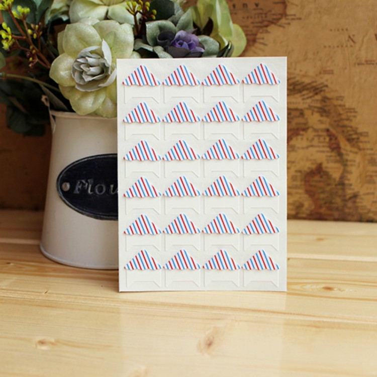 

2 PCS Retro Plaid Stripe Photo Corner Sticker Album Handmade Sticker Accessories(Red and Blue Stripes)