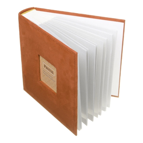 

N55078 7 inch 50 Pages for 200 PCS Photos Velvet Face Album Insert Type Album Storage Book(Orange)