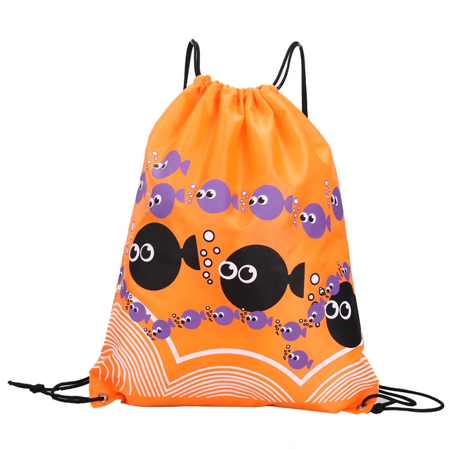 

Outdoor Waterproof Double-layer Drawstring Double-shoulder Backpack(Cartoon orange)