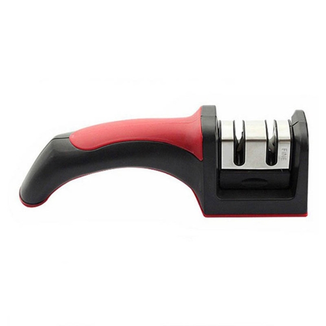 

Ceramics Knife Sharpener with Square Handle(Red)