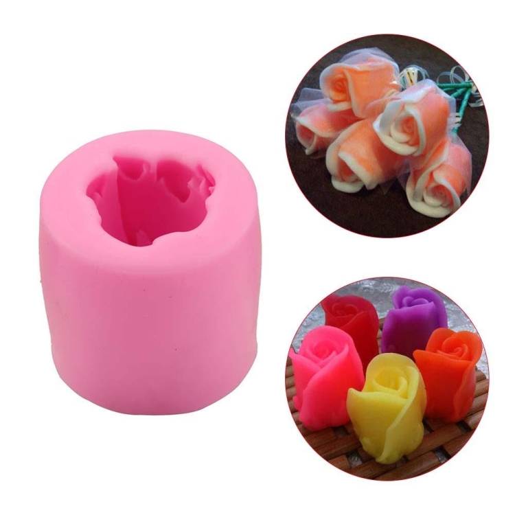 

2 PCS Roses Cake Series Silicone Candle Mold Food Grade Baking Tools