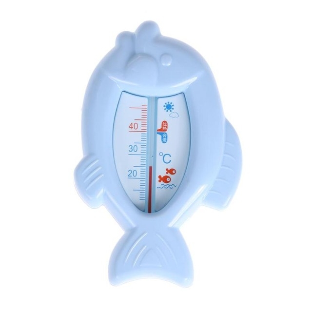 

2 PCS Baby Water Thermometer Tub Toddler Shower Sensor Thermometer Plastic Temperature Measurement(Blue cartoon fish)