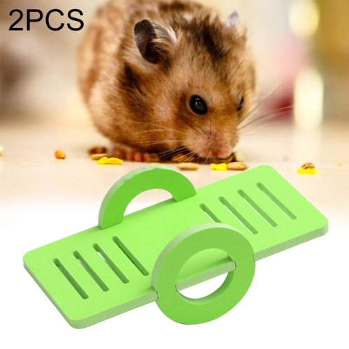 

2 PCS Funny Pet Seesaw Toy Exercise Hamster Mouse Play Toys(Green)