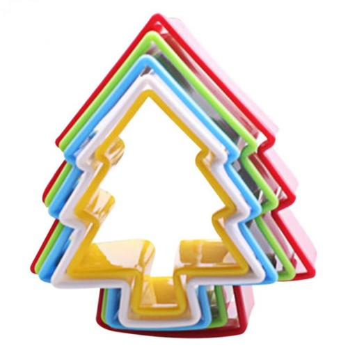 

5 PCS Cookies Plastic Cake Mould Biscuit Plunger Forms DIY Baking Tools(Tree)