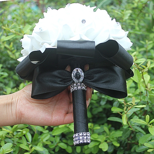 

PE Wedding Foam flowers Bouquet(Black)