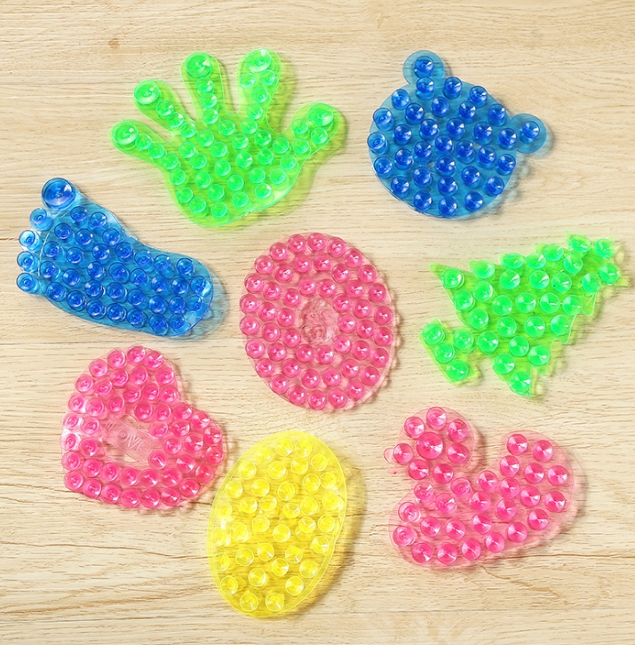 

10 PCS Super Suction Double-Sided Space Sticker Magic Suction Cup,Random Color Delivery