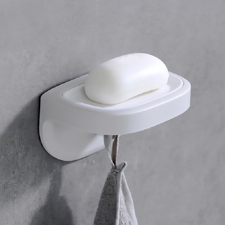 

Removable Wall-mounted Drain Toilet Simple Soap Dish(Grey)