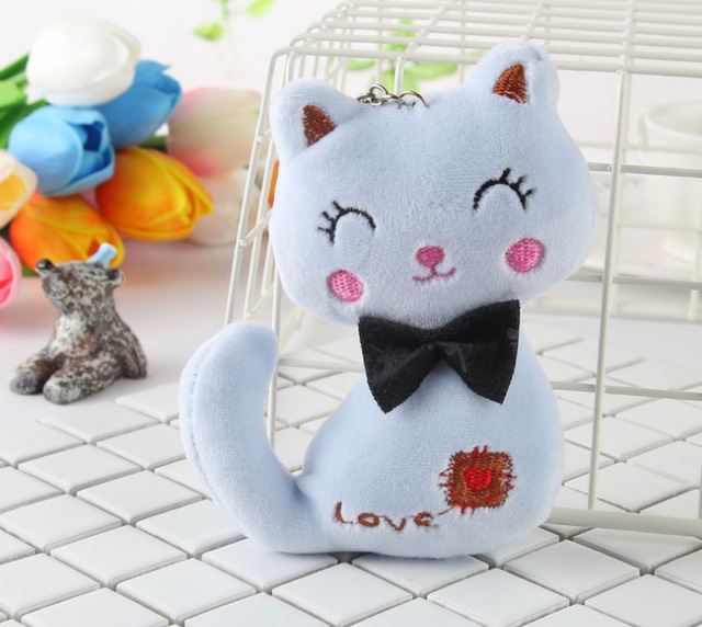 

Animal Stuffed Kitty Cat Key chain Plush Dolls(Random color)