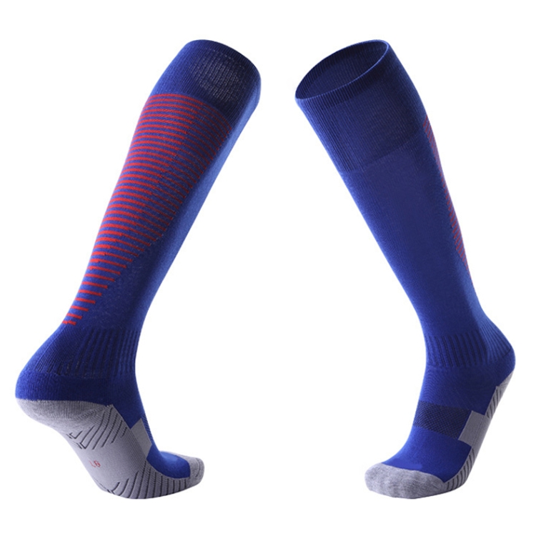 

One Pair Adult Anti-skid Over Knee Thick Sweat-absorbent High Knee Socks(Blue)