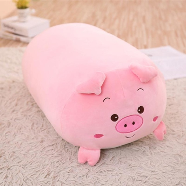 

New Soft Animal Cartoon Pillow Cushion Cute Fat Dog Cat Totoro Penguin Pig Frog Plush Toy 90cm(pig)