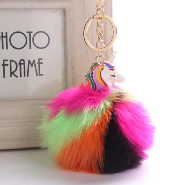 

Anime Unicorn With Plush Toy With Keychain Unicorn Key Pendant(1)